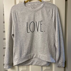 Rae Dunn “Love.” Long Sleeves Soft Pullover Sweatshirt. Size Small